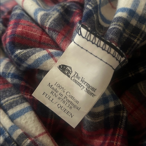 The Vermont County Store flannel plaid F/Q duvet - Picture 3 of 3
